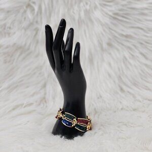 💥Premier Designs Enamel Gold Tone Multi Color Bracelet